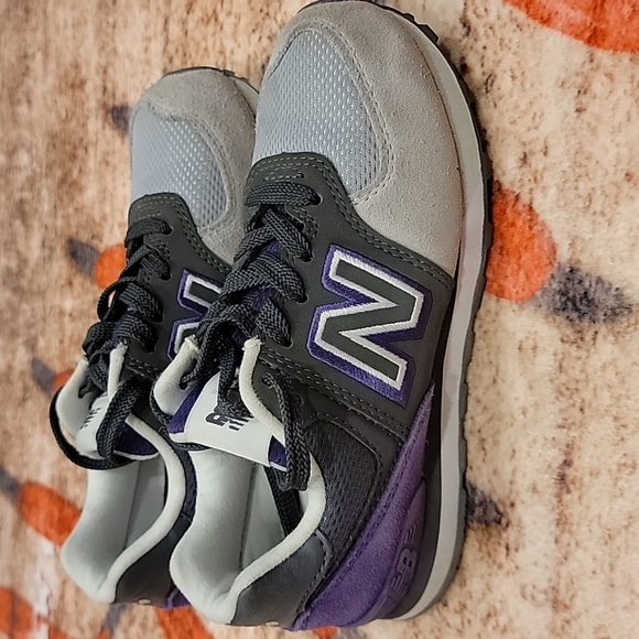 Girls 574 shadow logo lace up sneaker - Picture 6 of 8